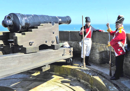 Cinque Ports Volunteers on the gun platform